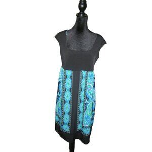 London Times Floral Paisley Print Short Sleeve Dress size 10